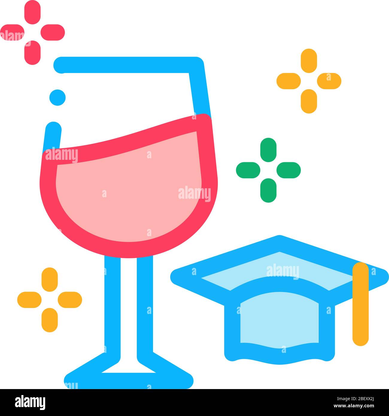 wine expert taster icon vector outline illustration Stock Vector Image