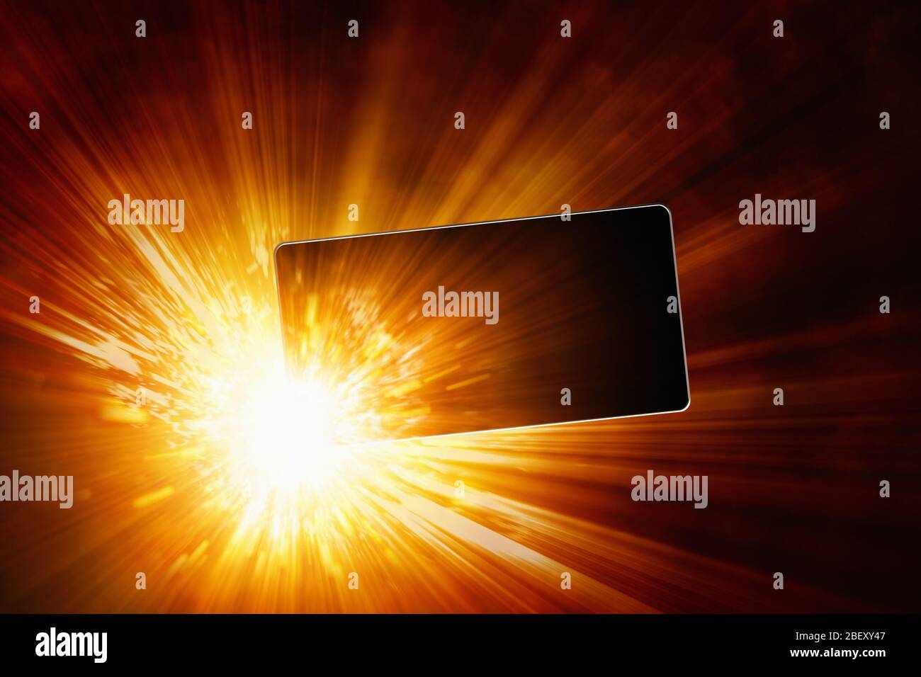 Smartphone battery explosion, exploding mobile phone, overheating
