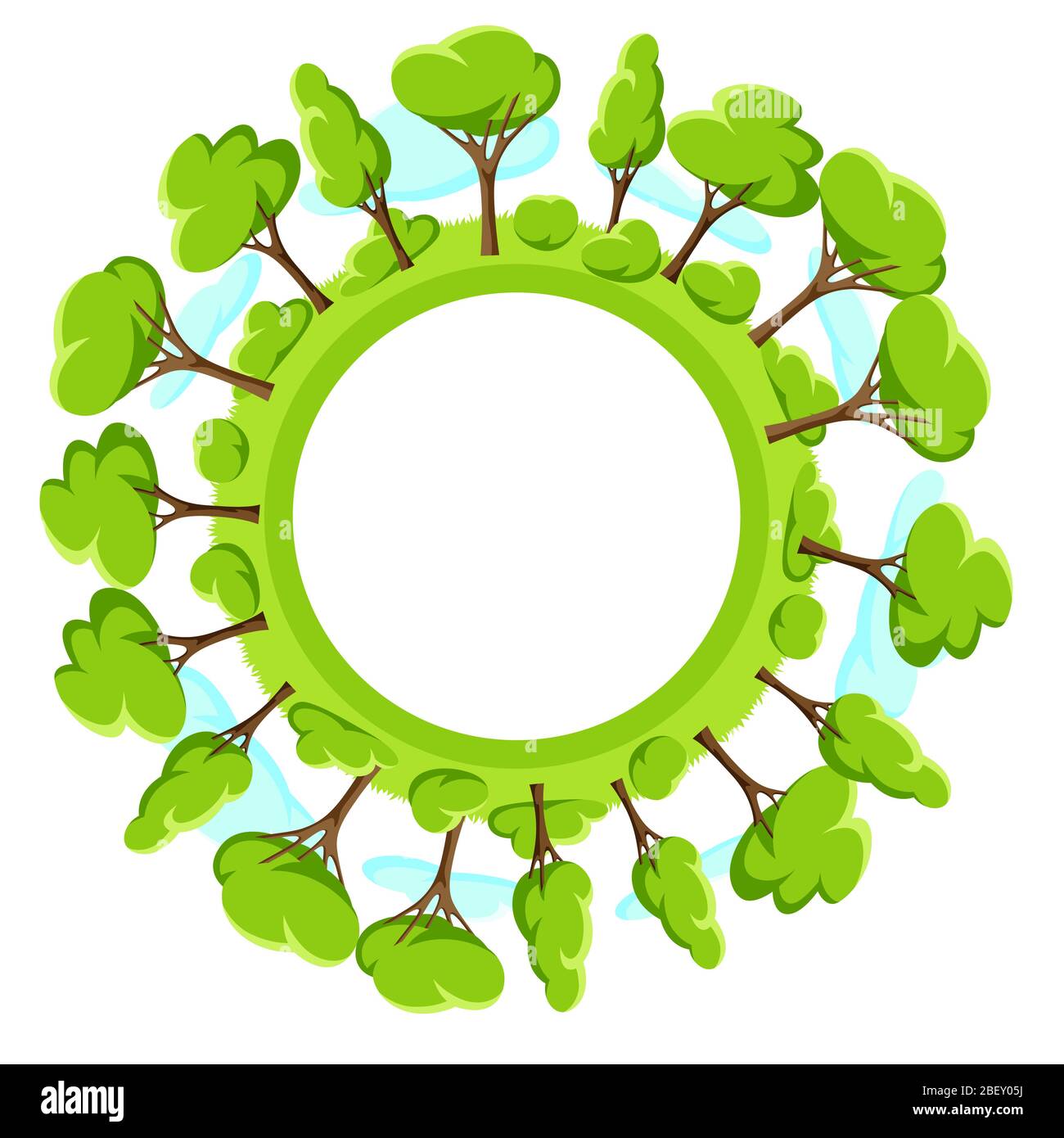 Spring or summer background with stylized trees Stock Vector Image ...