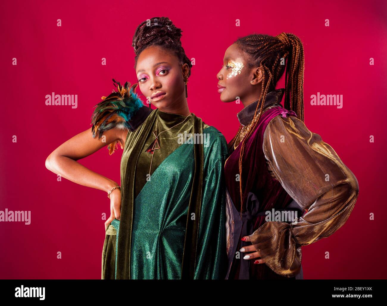 Two beautiful afro american women hi-res stock photography and images ...