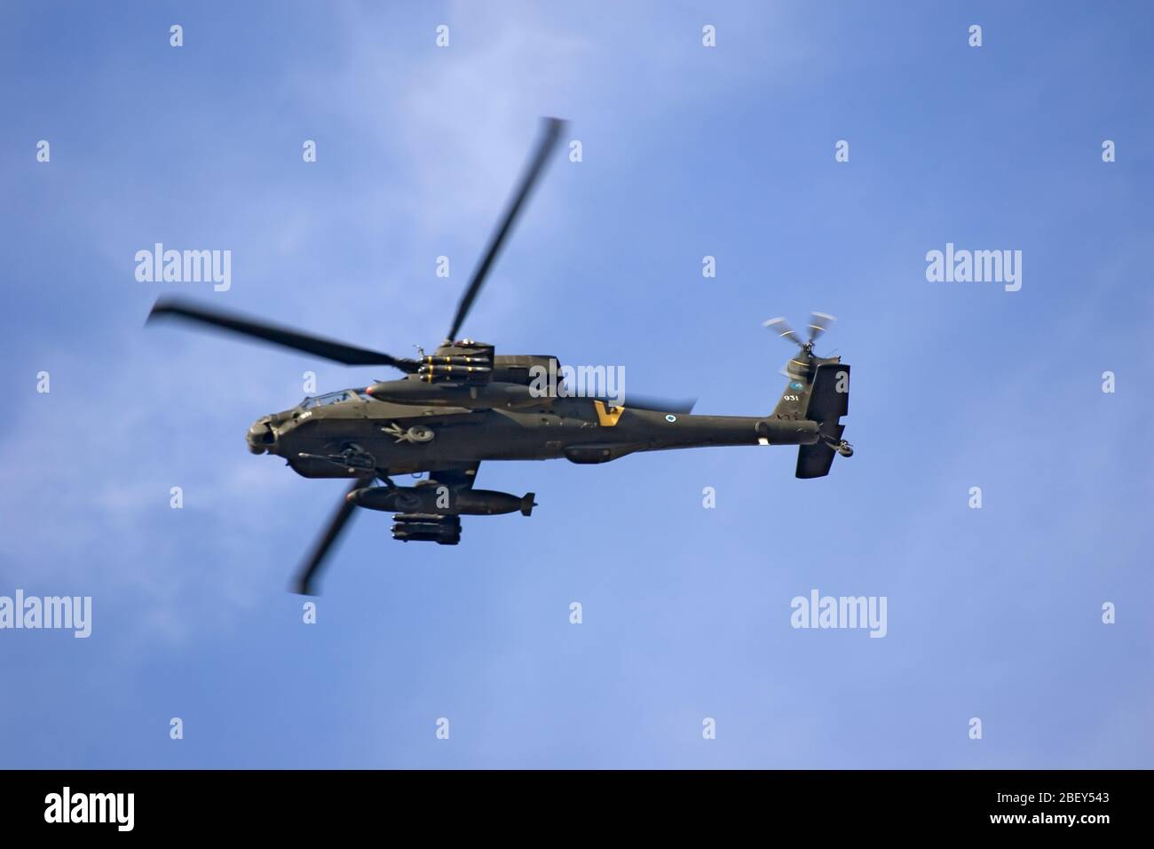 Israeli Air force (IAF) helicopter, Bell AH-1 Cobra in flight Stock Photo