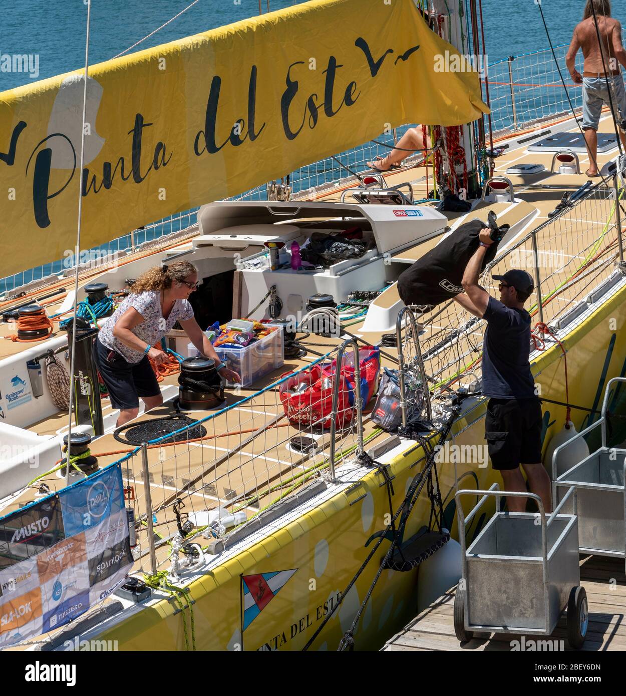 Cape Town, South Africa. 2019. Clipper 70 racing yacht Punta Del Este