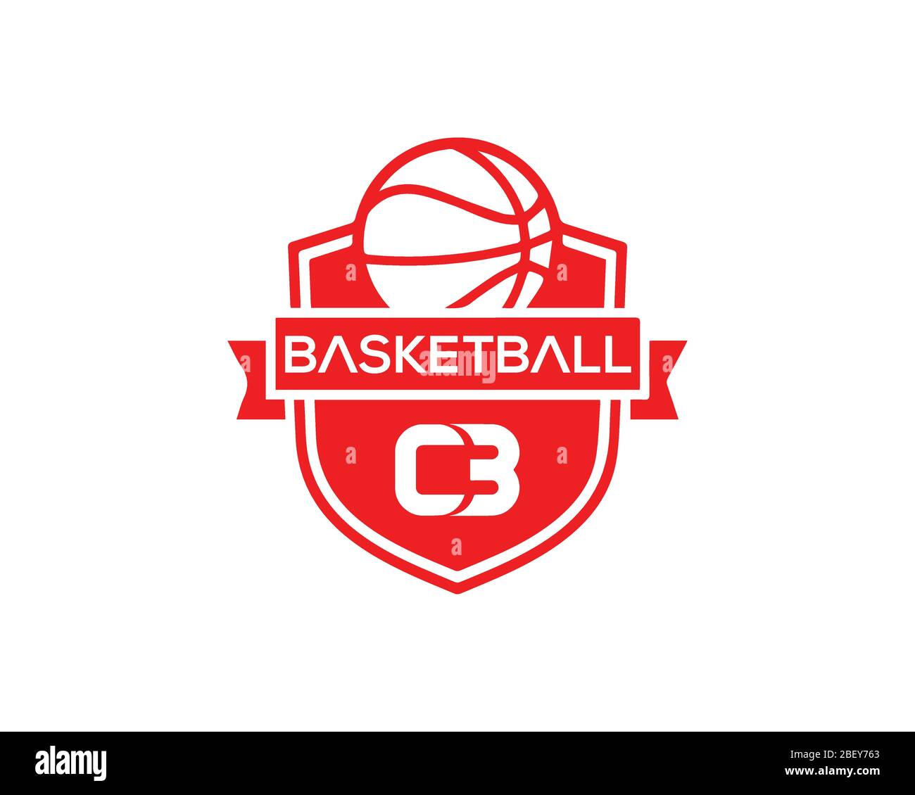 C3 Basketball logo design Stock Vector