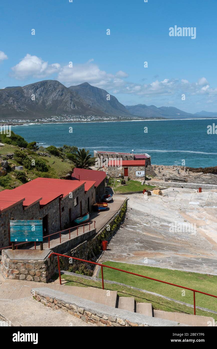 Hermanus, Western Cape, South Africa. 2019. An overview of the Old Harbour Museum on the seafront at Hermanus, Western Cape. Stock Photo