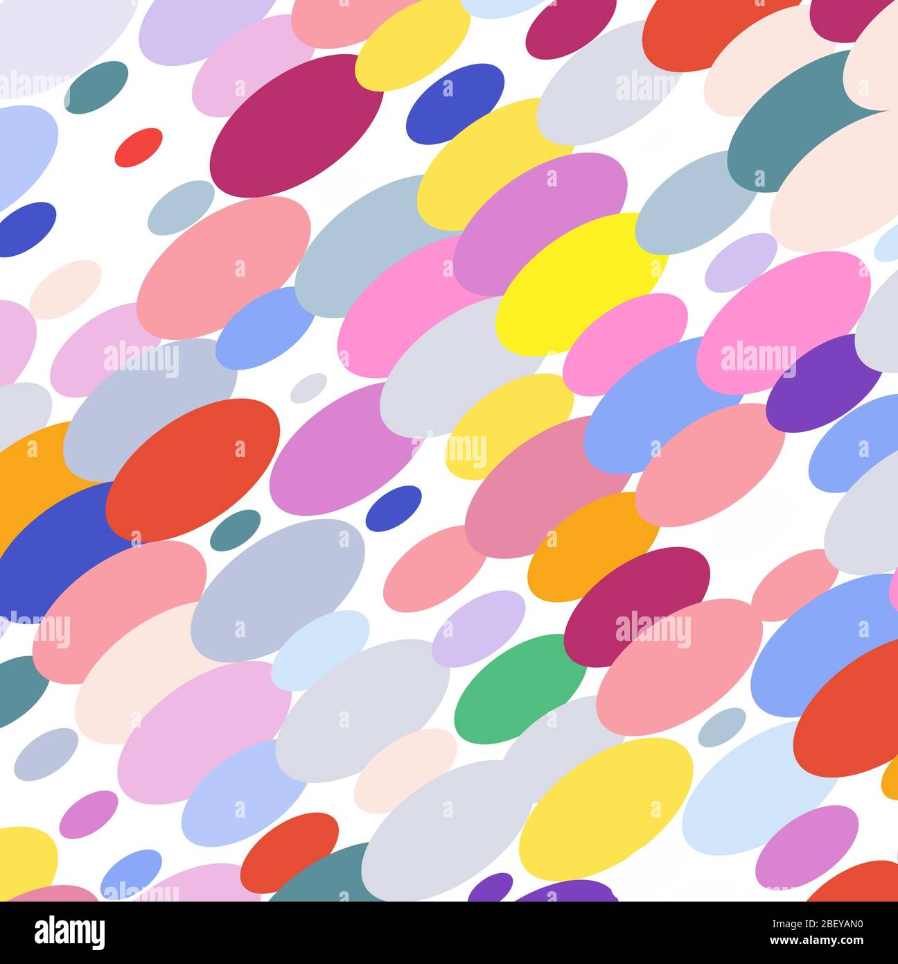 Colored  ovals on white background Stock Vector