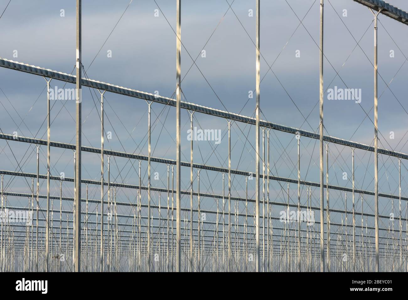 Linear Fresnel Concentrating Solar thermal plant Stock Photo