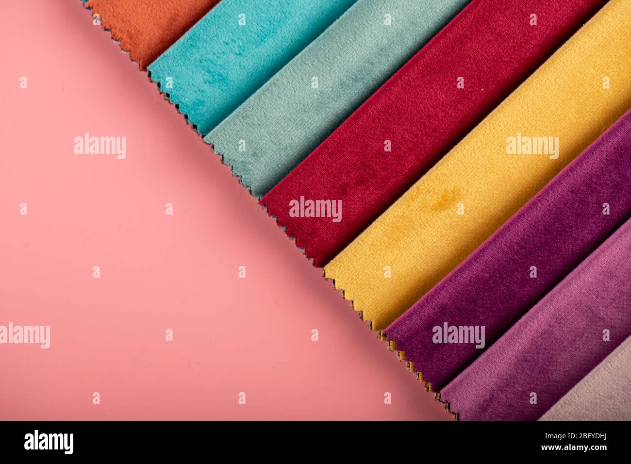 Light Red And Yellow Color Palette Tailoring Leather Tissues In Catalog Stock Photo Alamy