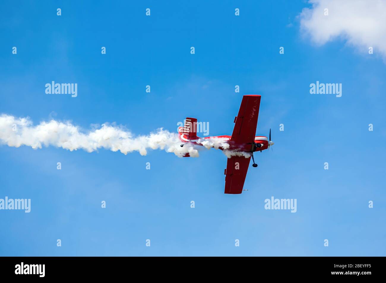 sport aircraft perform acrobatics at air shows Stock Photo