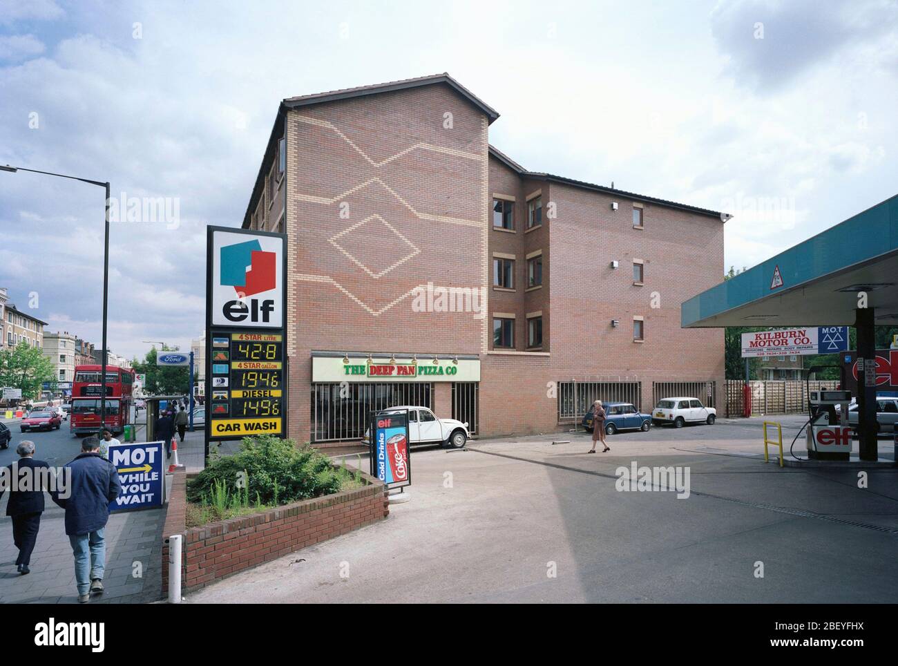 Street Scene, 1990, Kilburn High Street, North London, UK Stock Photo