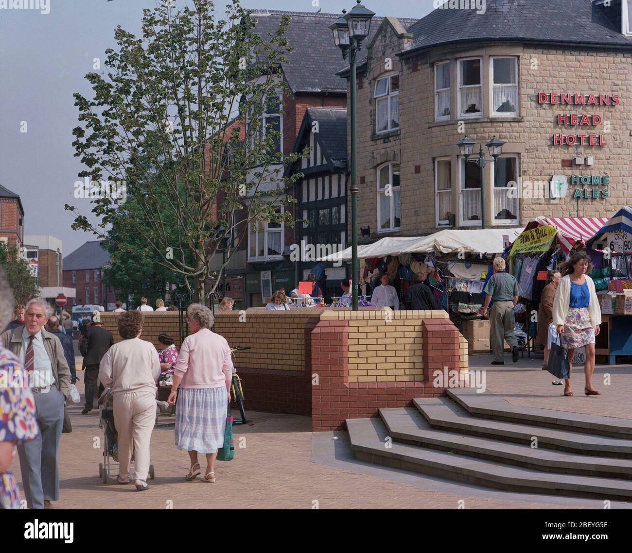1990, Sutton in Ashfield town Centre, East Midlands, England, UK Stock Photo Alamy