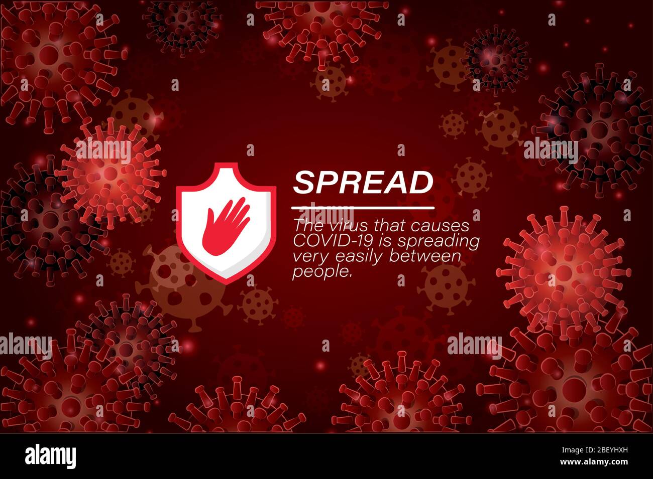 Covid 19 virus spread vector design Stock Vector Image & Art - Alamy