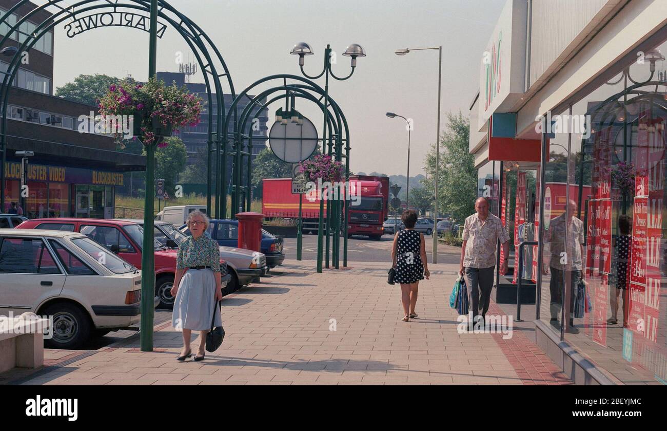 Hemel Hempstead town Centre, South East England, UK in 1994 Stock Photo