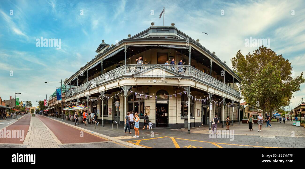 The Sail and Anchor bar - restaurant at South Terrace street in Fremantle, Australia. Stock Photo