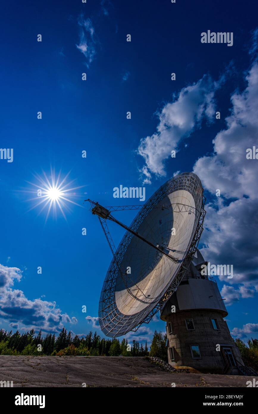 Radio telescope dish at Algonquin Radio Observatory, Algonquin
