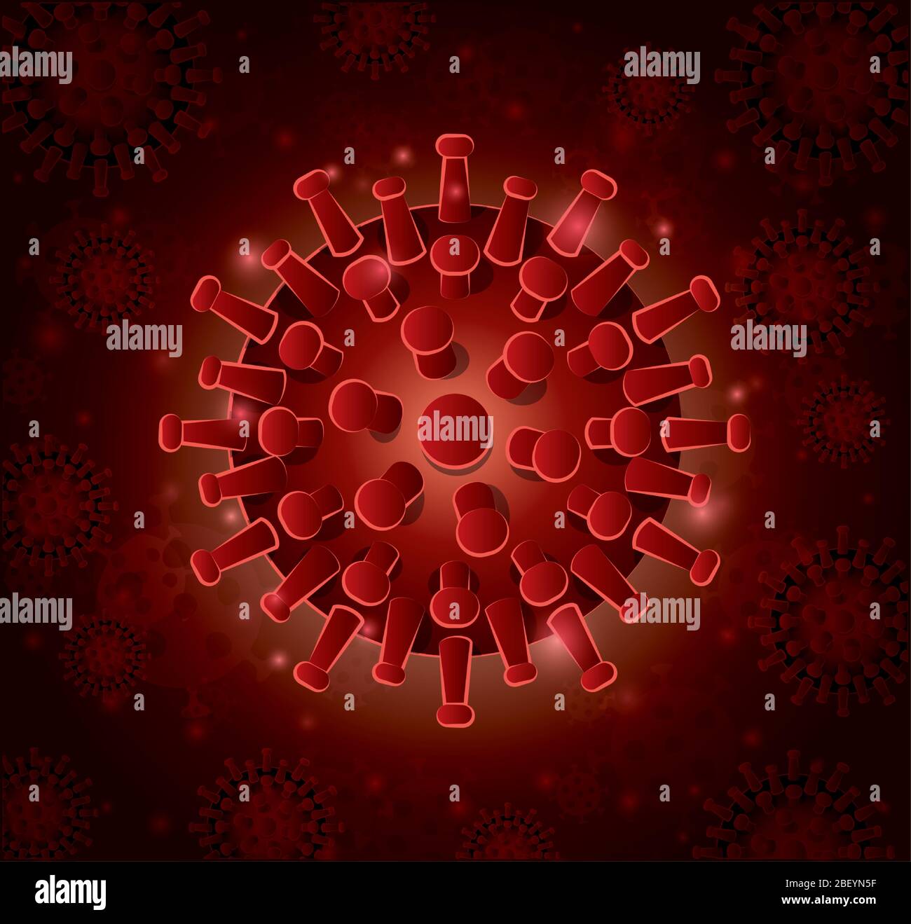 red covid 19 virus vector design Stock Vector Image & Art - Alamy