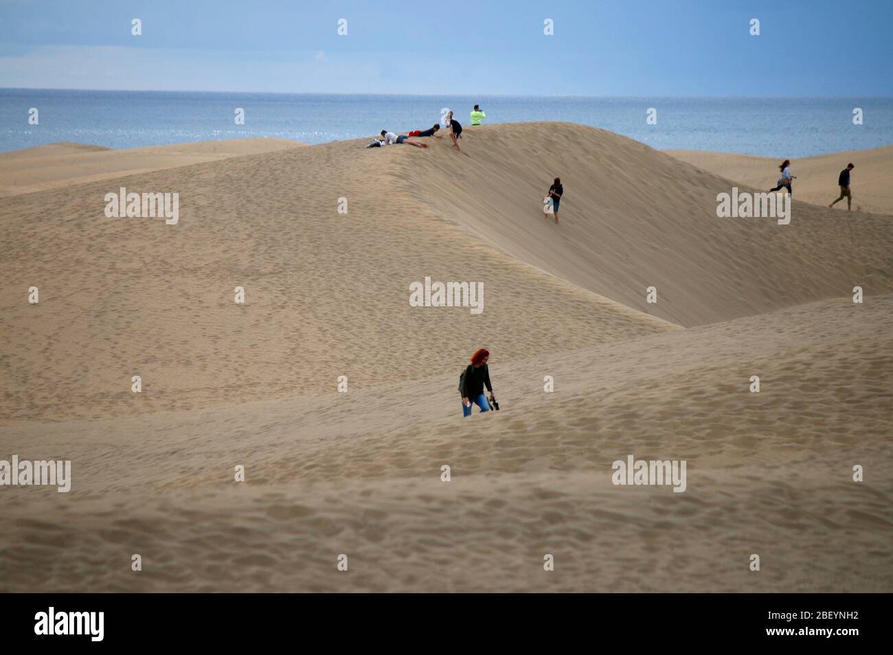 Impressionen: Atlantik, Duenen von Maspalomas/ Playa del Ingles, Gran Canaria, Kanarische Inseln, Spanien/ impressions: Atlantic Ocean, dunes of Maspa Stock Photo