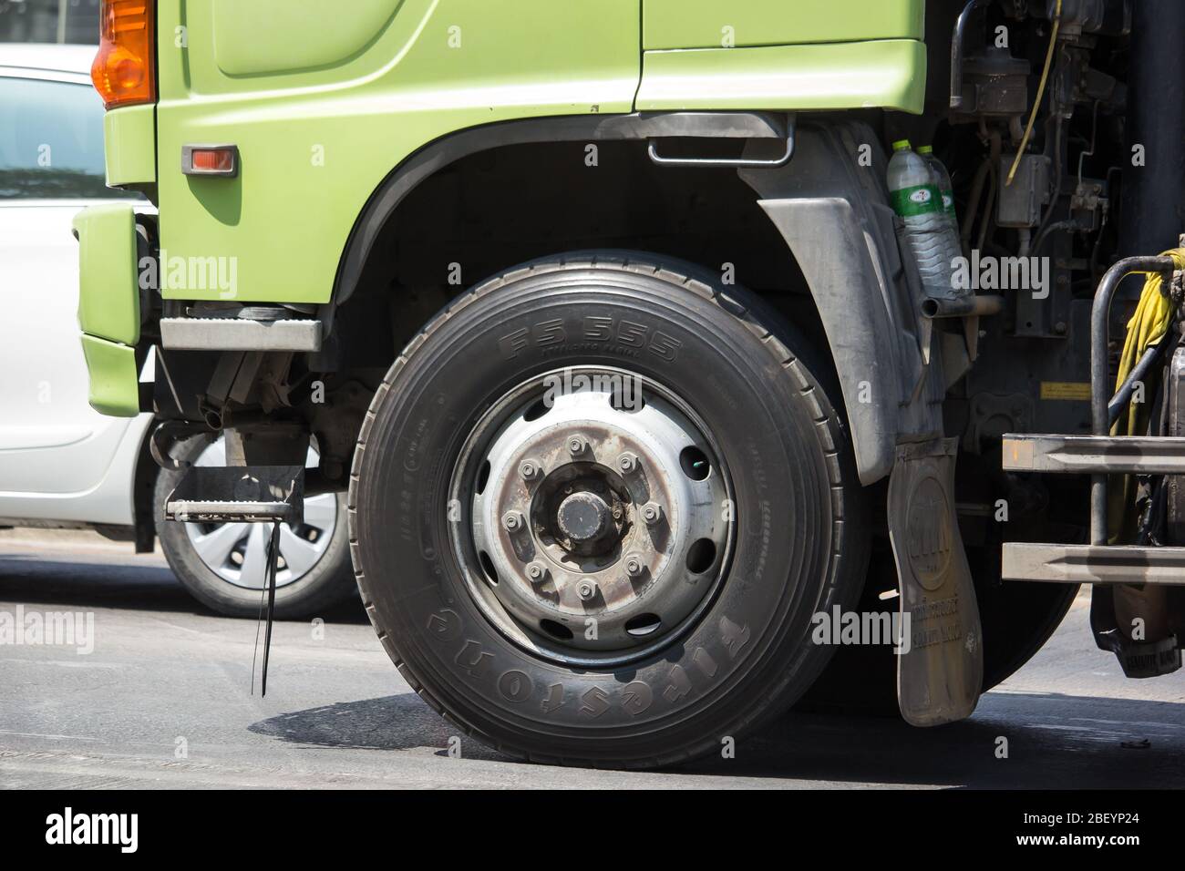 Chiangmai, Thailand - March  6 2020: Constancy Tires of Truck. On road no.1001, 8 km from Chiangmai city. Stock Photo