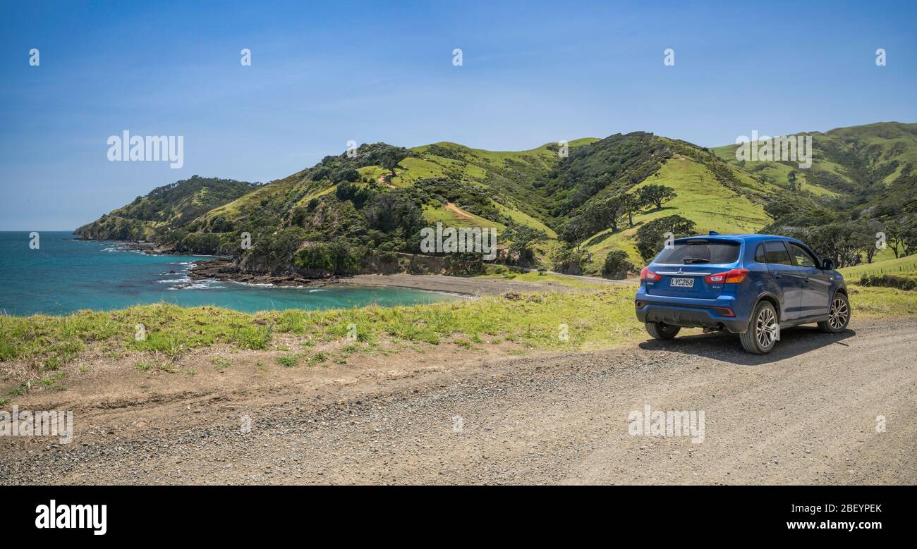 Moehau Range hills, Port Jackson Road, Coromandel Peninsula, Waikato Region, North Island, New Zealand Stock Photo