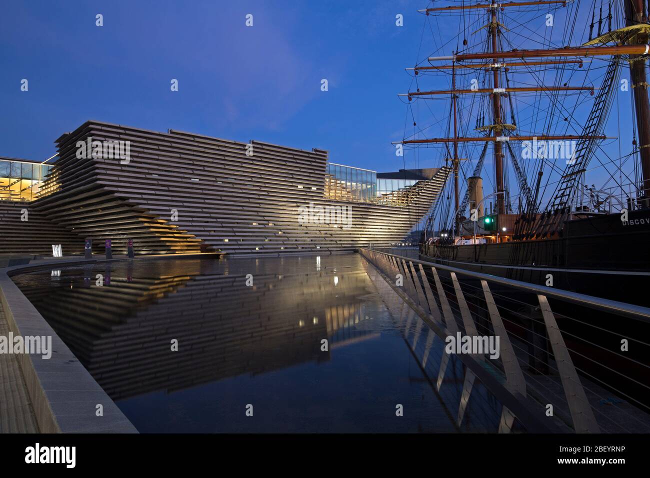 V&A Dundee the first design museum in Scotland designed by Kengo Kuma and located at Riverside Esplanade, Dundee, Tayside, Scotland Stock Photo