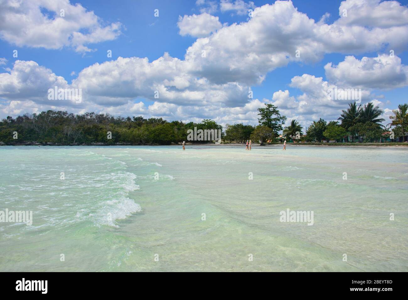 Beautiful Caribbean sea at exquisite Caleta Buena, Playa Giron, Cuba Stock Photo