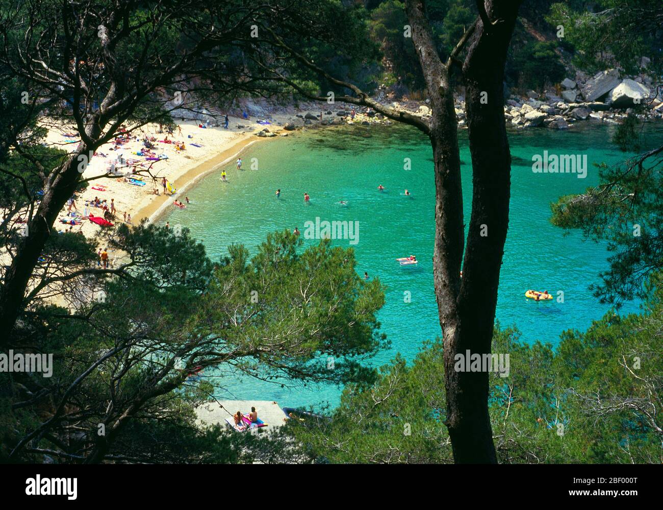 Beach. Aiguablava, Gerona province, Catalonia, Spain. Stock Photo