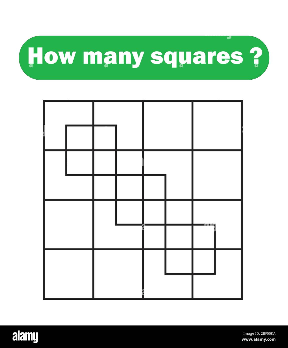 How many squares? Mathematics education game Stock Vector Image & Art ...