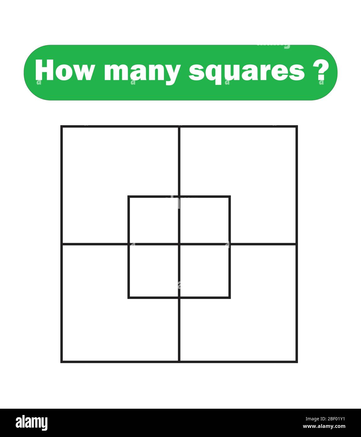 How many squares? Mathematics education game Stock Vector Image & Art ...