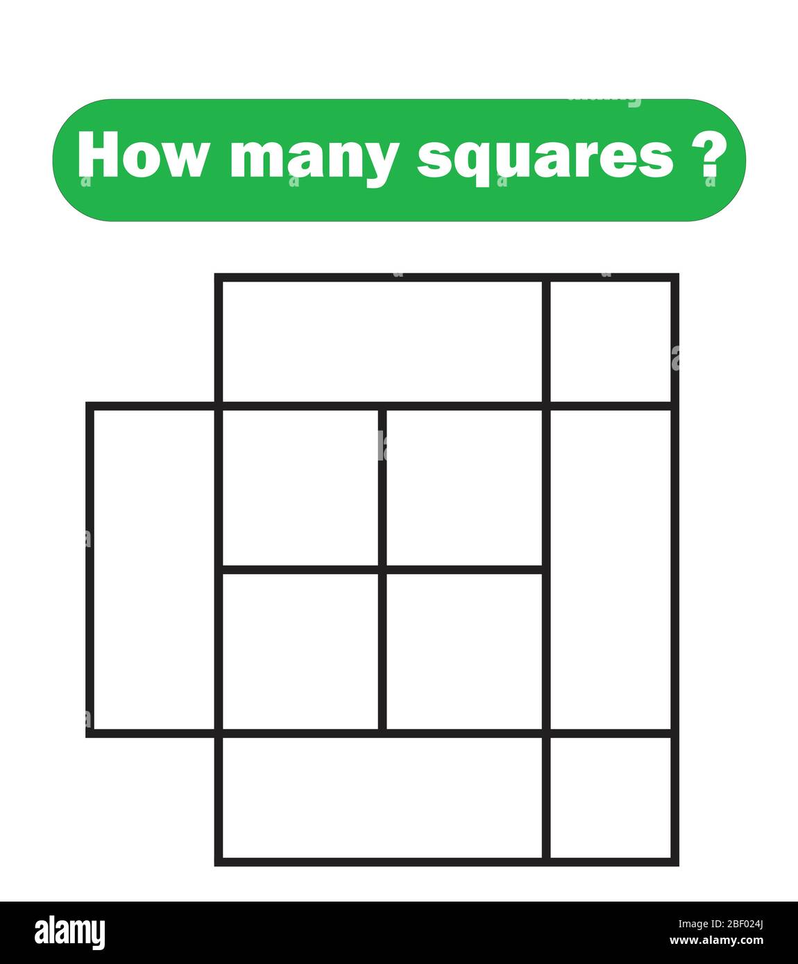 How many squares? Mathematics education game Stock Vector Image & Art ...