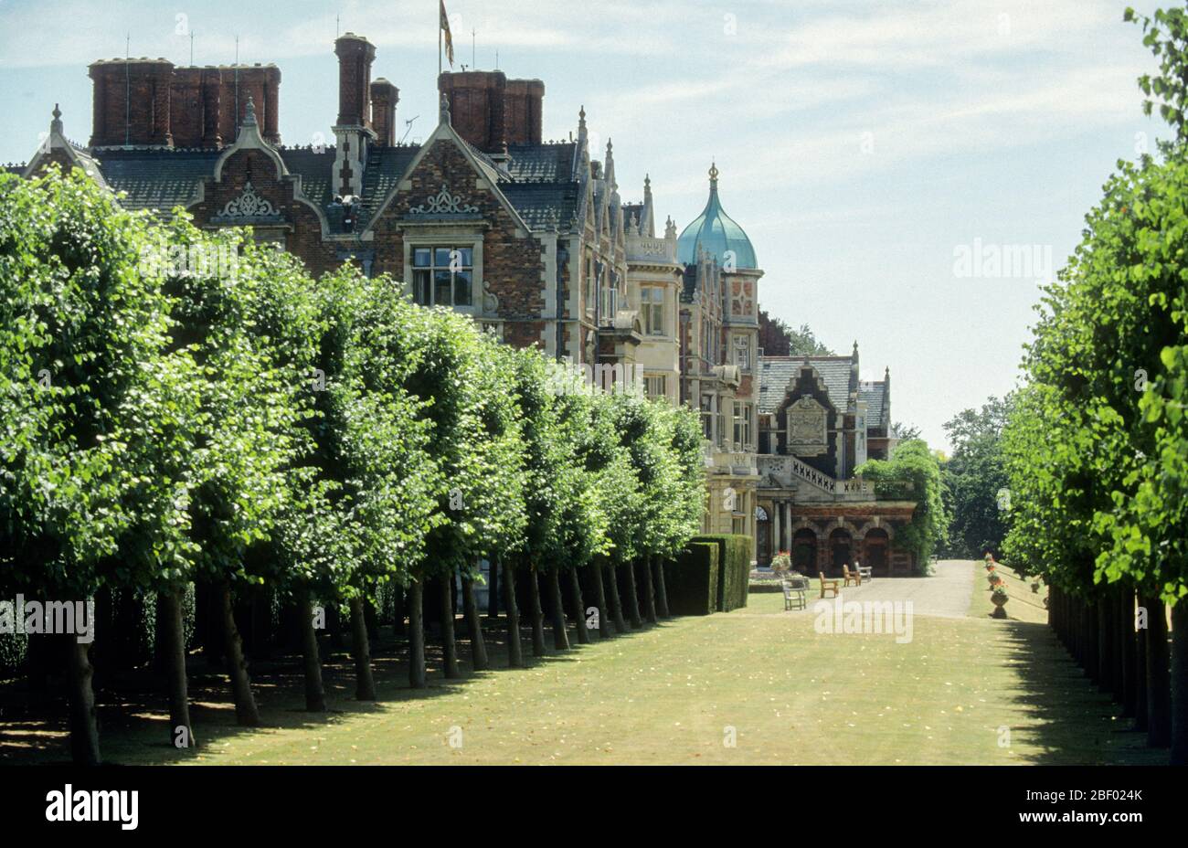 The beautiful gardens at Sandringham House on the Sandringham Estate country home of HM Queen