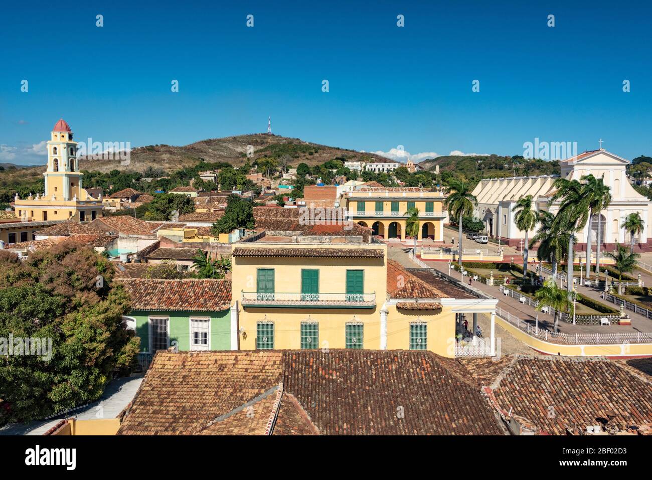 panoramic view over the city of trinidad on cuba Stock Photo