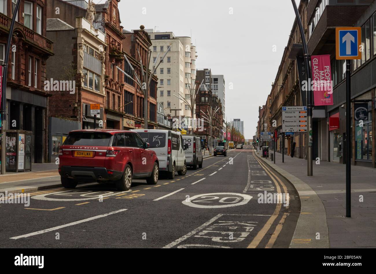 Sauchiehall street, Glasgow during lockdown Stock Photo Alamy