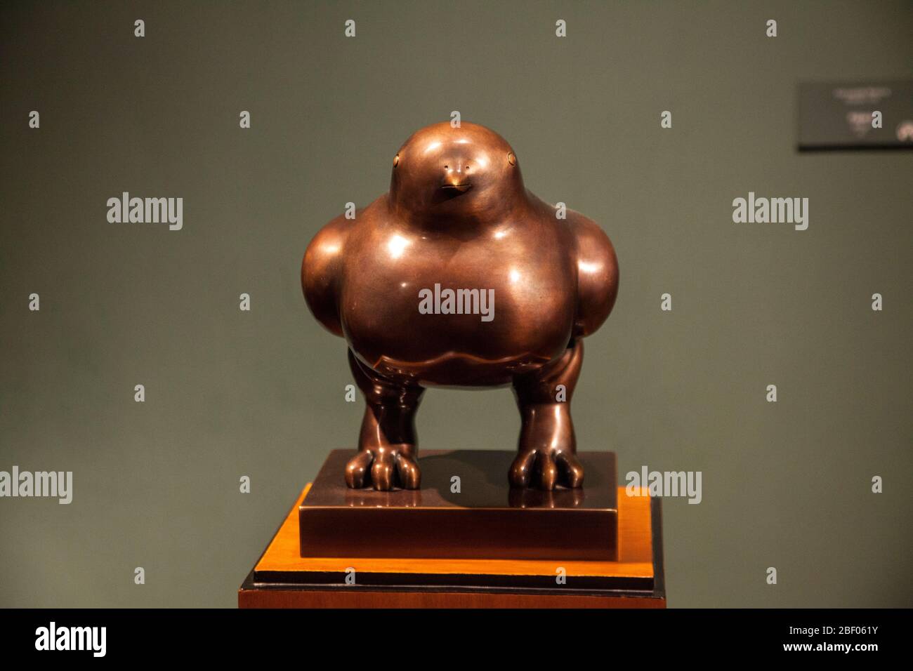 Pájaro, Bird bronze by Botero at the Botero Museum also known as Museo Botero, Bogotá, Colombia, South America. Stock Photo