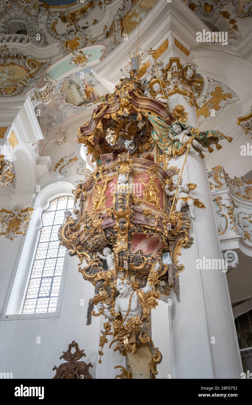 Feb 1, 2020 - Steingaden, Germany: Rococo style pulpit in Pilgrimage ...