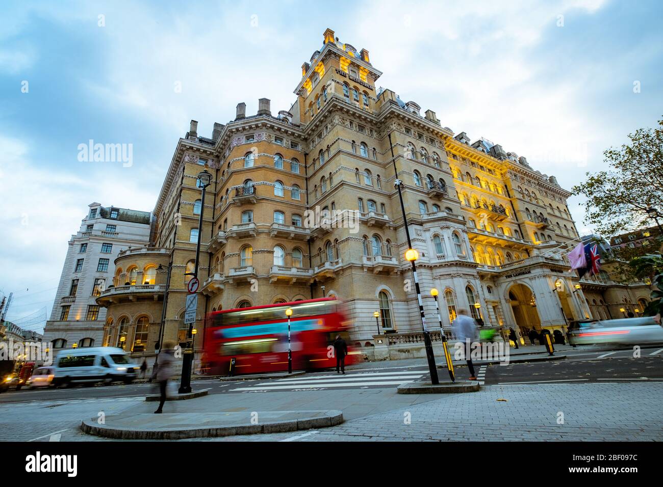 LONDON- The Langham London, a 5 star luxury hotel on Regent Street in the West End Stock Photo