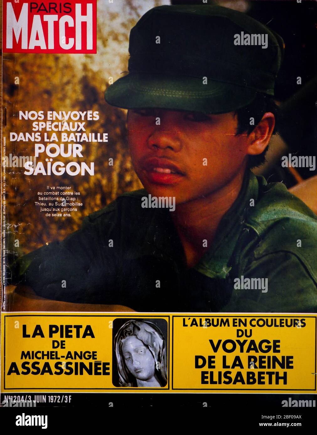 Frontpage of French news and people magazine ParisMatch, n° 1204