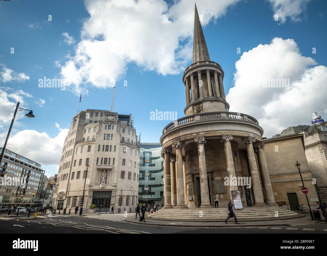 LONDON- British Broadcasting Corporation (BBC) headquarters building ...