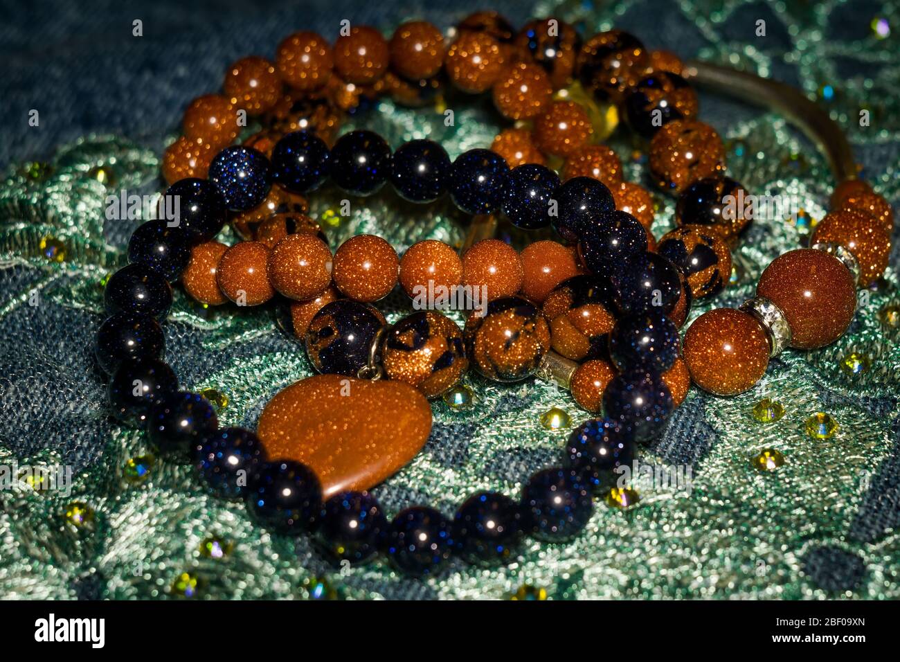 Crystal beaded bracelets hi-res stock photography and images - Alamy