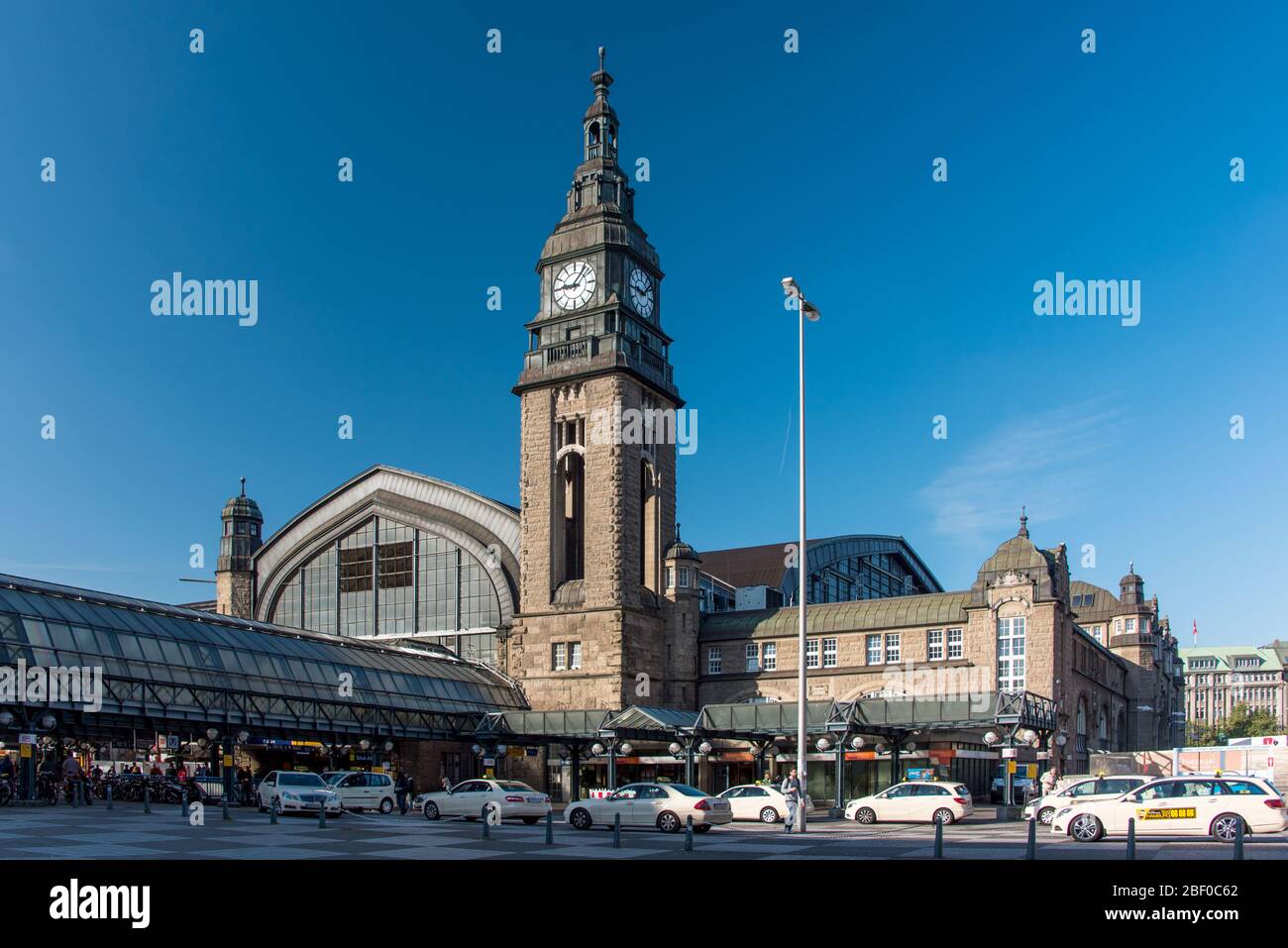 panoramic view of central station of hamburg, germany Stock Photo
