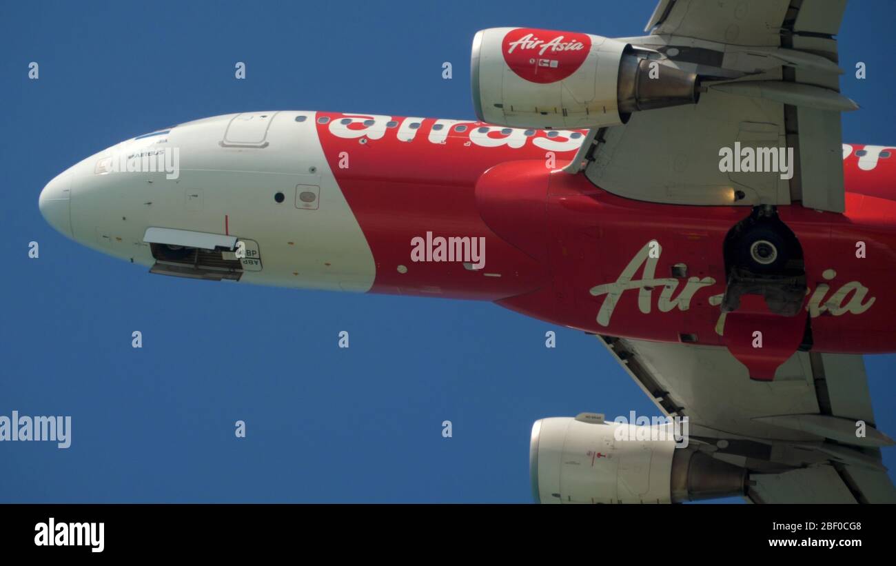 AirAsia departure from Phuket Stock Photo