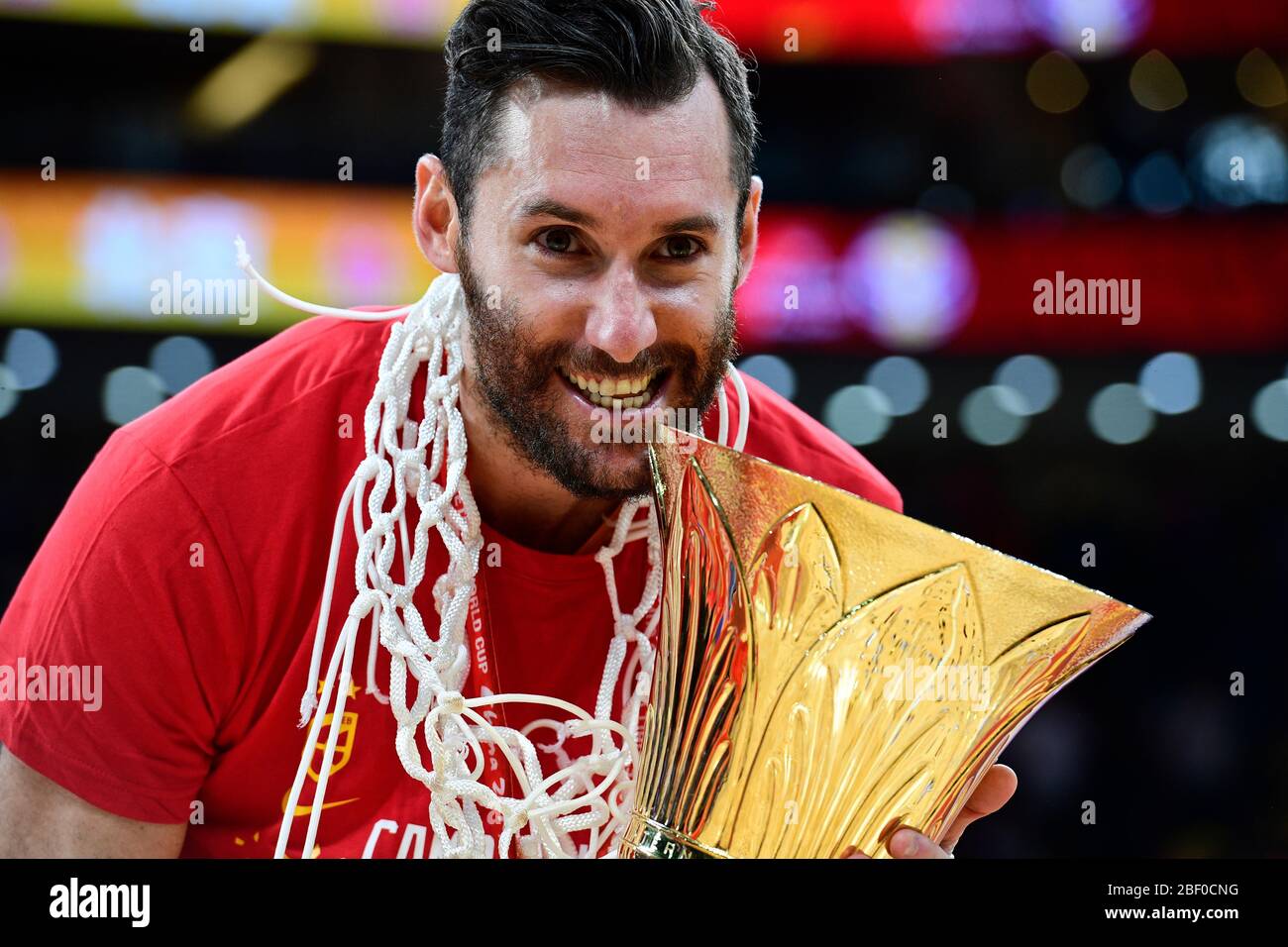 Rudy Fernández (Spain): FIBA Basketball World Champion, China 2019 Stock Photo