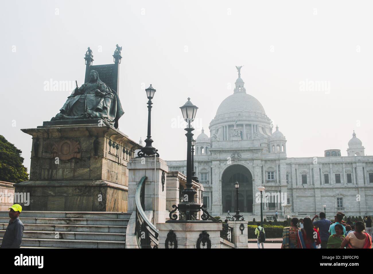 Landmark of Kolkata - Victoria Memorial Stock Photo
