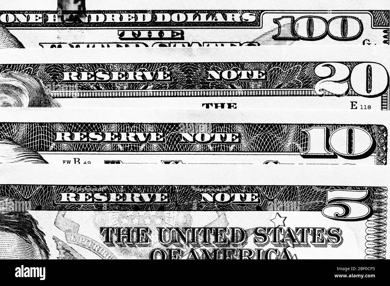American one dollar bills Black and White Stock Photos & Images - Alamy