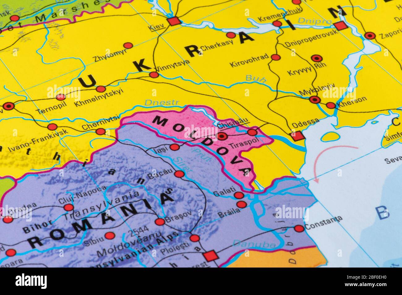 Map Of Moldova Europe European Union With State Borders Capital Map Of Moldova Europe European Union With State Borders Capital