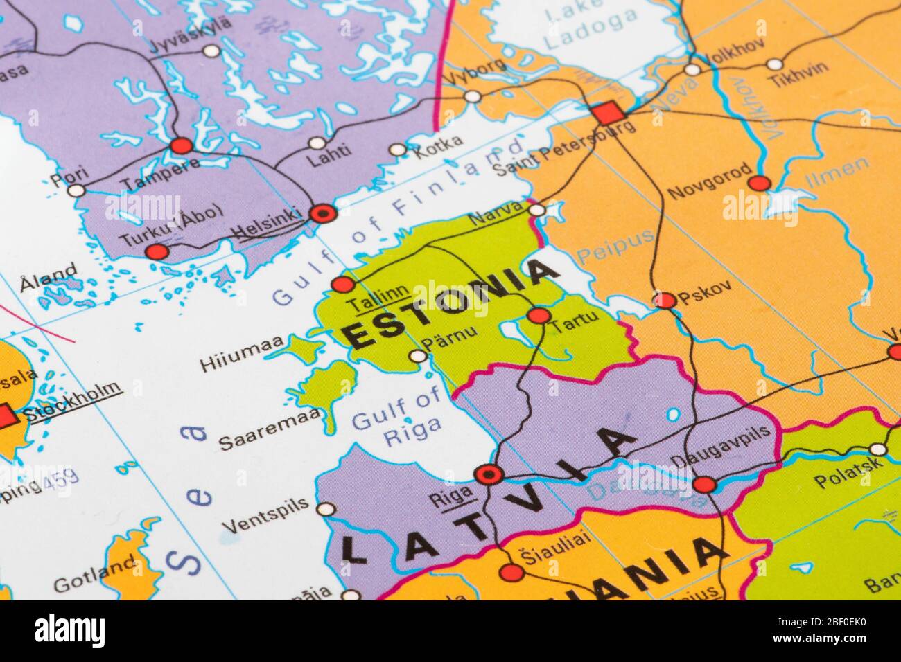Europe Map Of Estonia Stock Photo Alamy Europe Map Of Estonia 2BF0EK0