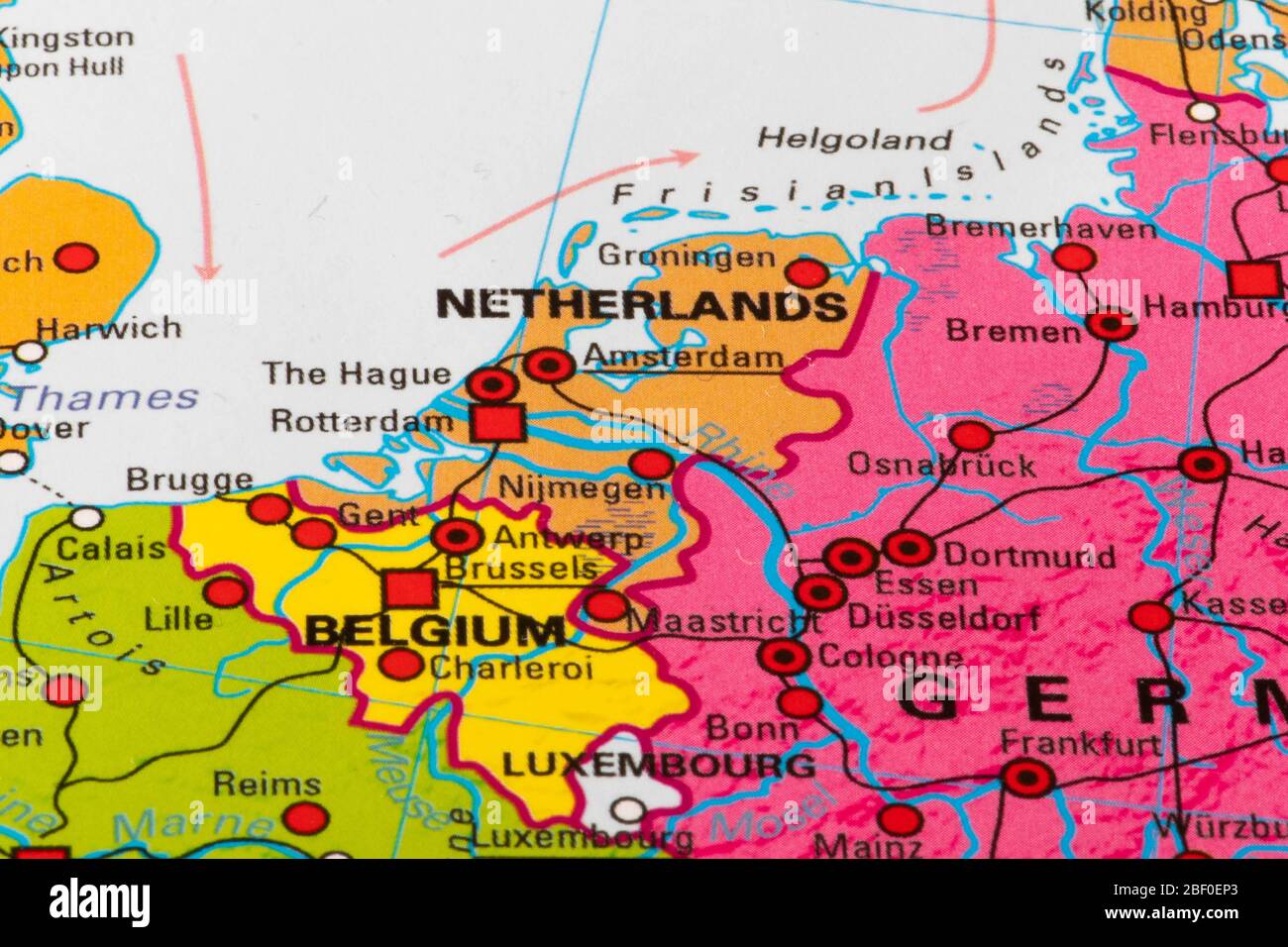 Europe, map of Netherlands Stock Photo - Alamy