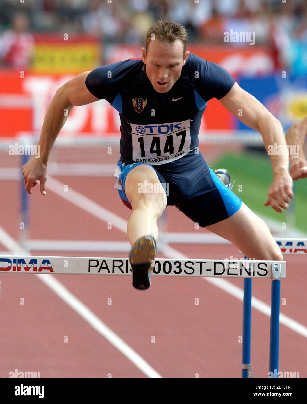St. Denis, France. 26th Aug, 2003. Joey Woody of the United States in