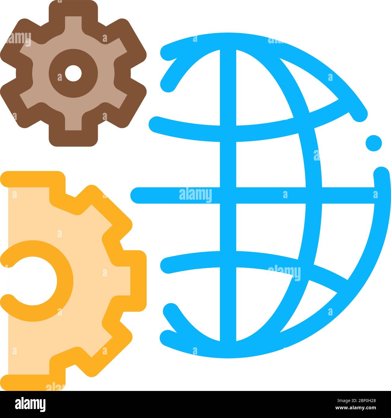 solving planet problems icon vector outline illustration Stock Vector ...