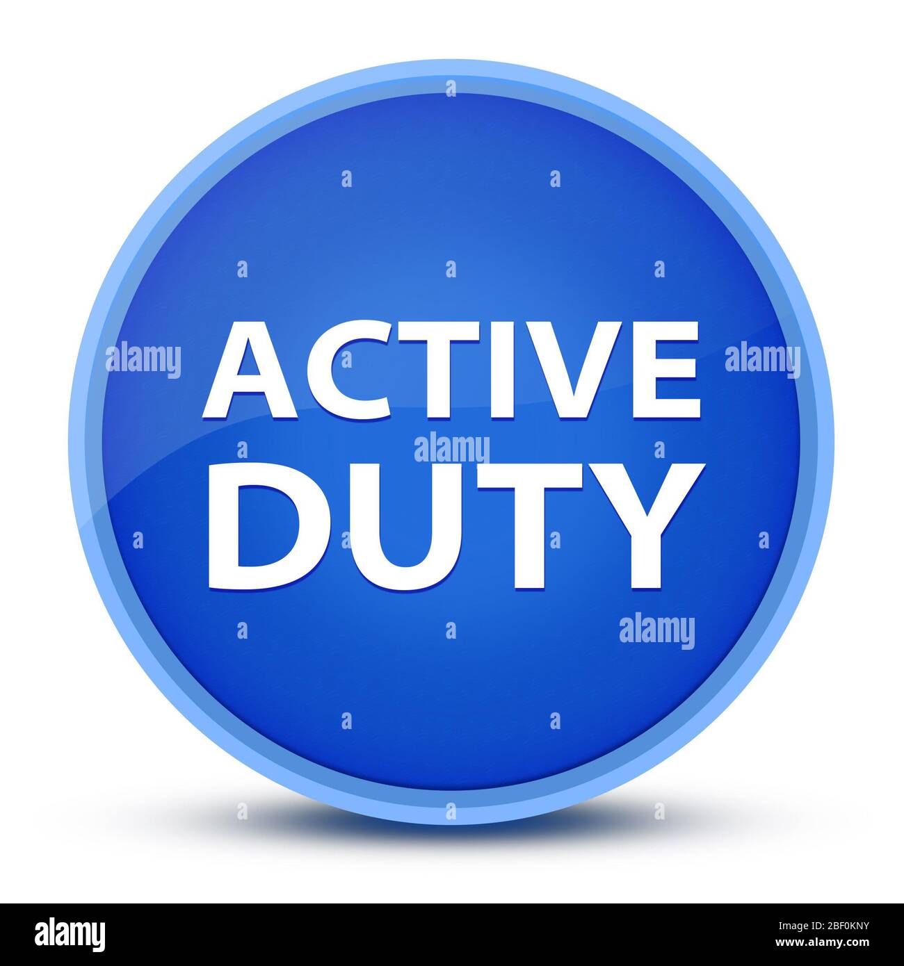 Active Duty isolated on special blue round button abstract illustration