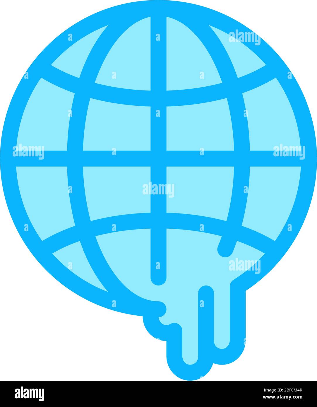 global warming icon vector outline illustration Stock Vector Image ...