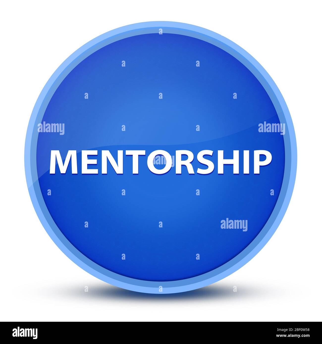 Mentorship isolated on special blue round button abstract illustration Stock Photo